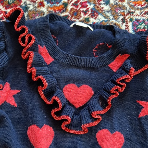 J Crew heart sweater - Picture 2 of 3